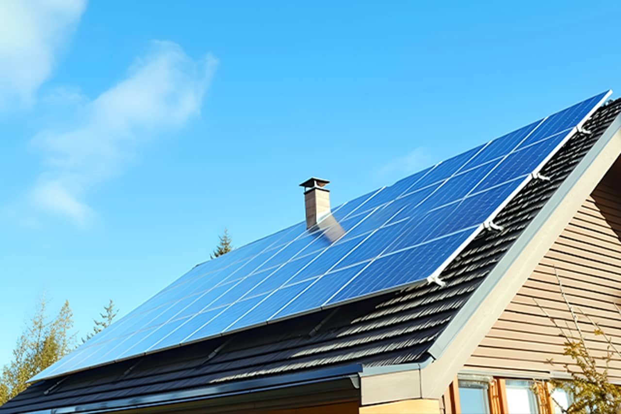 戸建の屋根上太陽光発電の設置例の画像