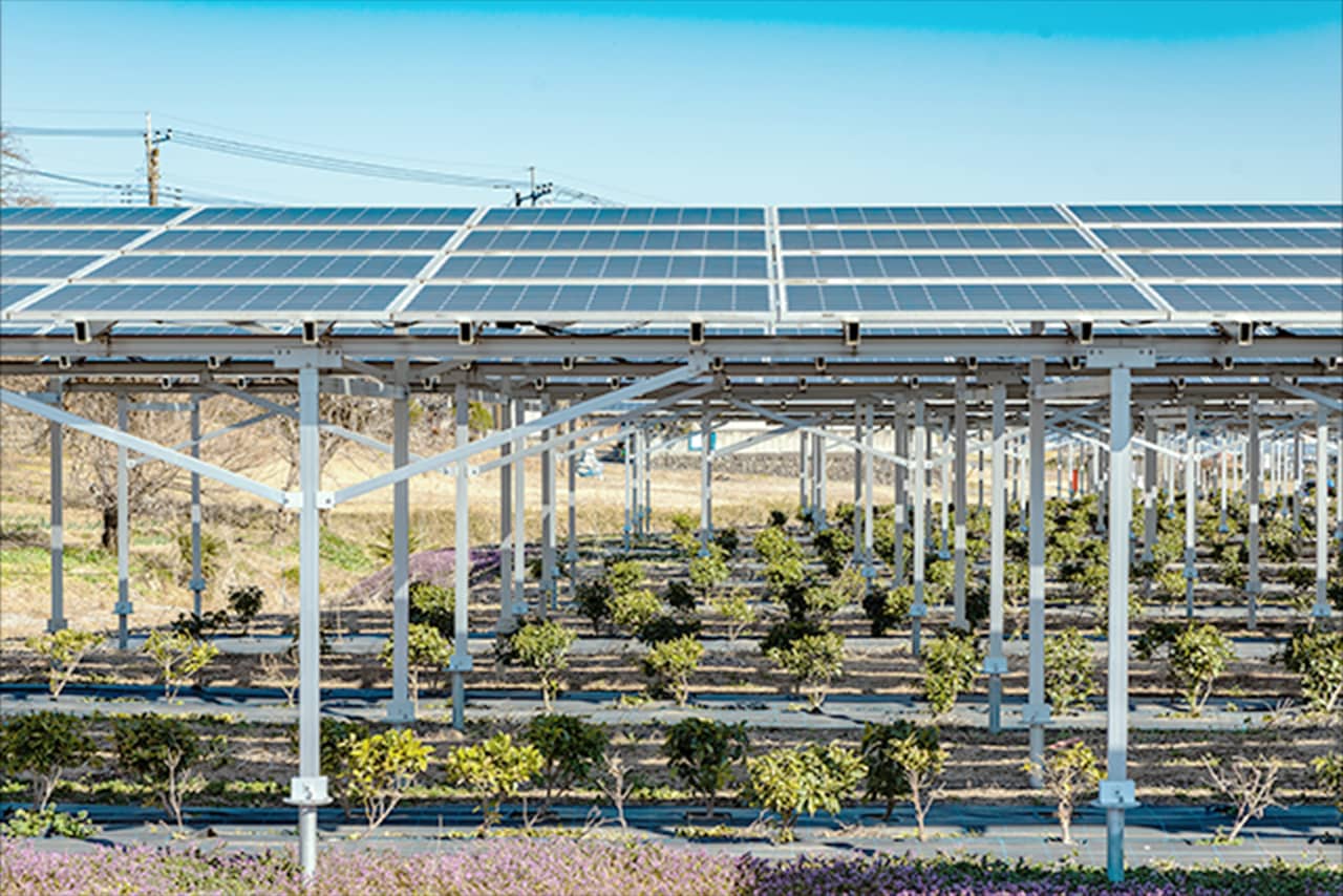 工場等の屋根上太陽光発電の設置例の画像